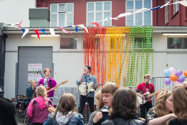 Icelandic Band plays in Reykjavik