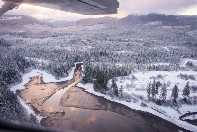 Hoonah, Alaska from above