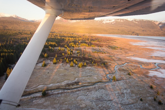 Sunset Flight over Gustavus Alaska